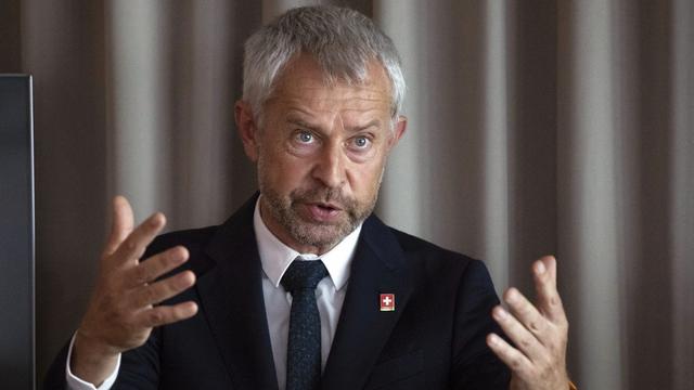 Nicolas Bideau, directeur de Présence Suisse. [AP Photo - Pavel Golovkin]