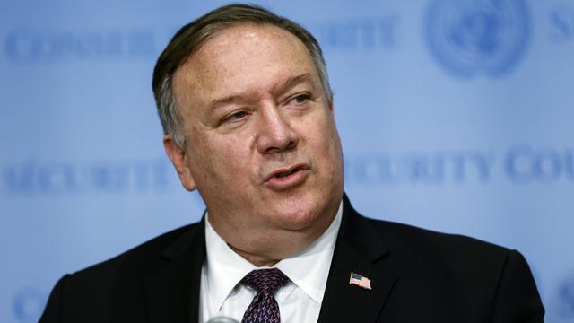 Le secrétaire d'Etat américain Mike Pompeo a proclamé le retour des sanctions de l'ONU contre l'Iran. [AP/Keystone - Mike Segar]