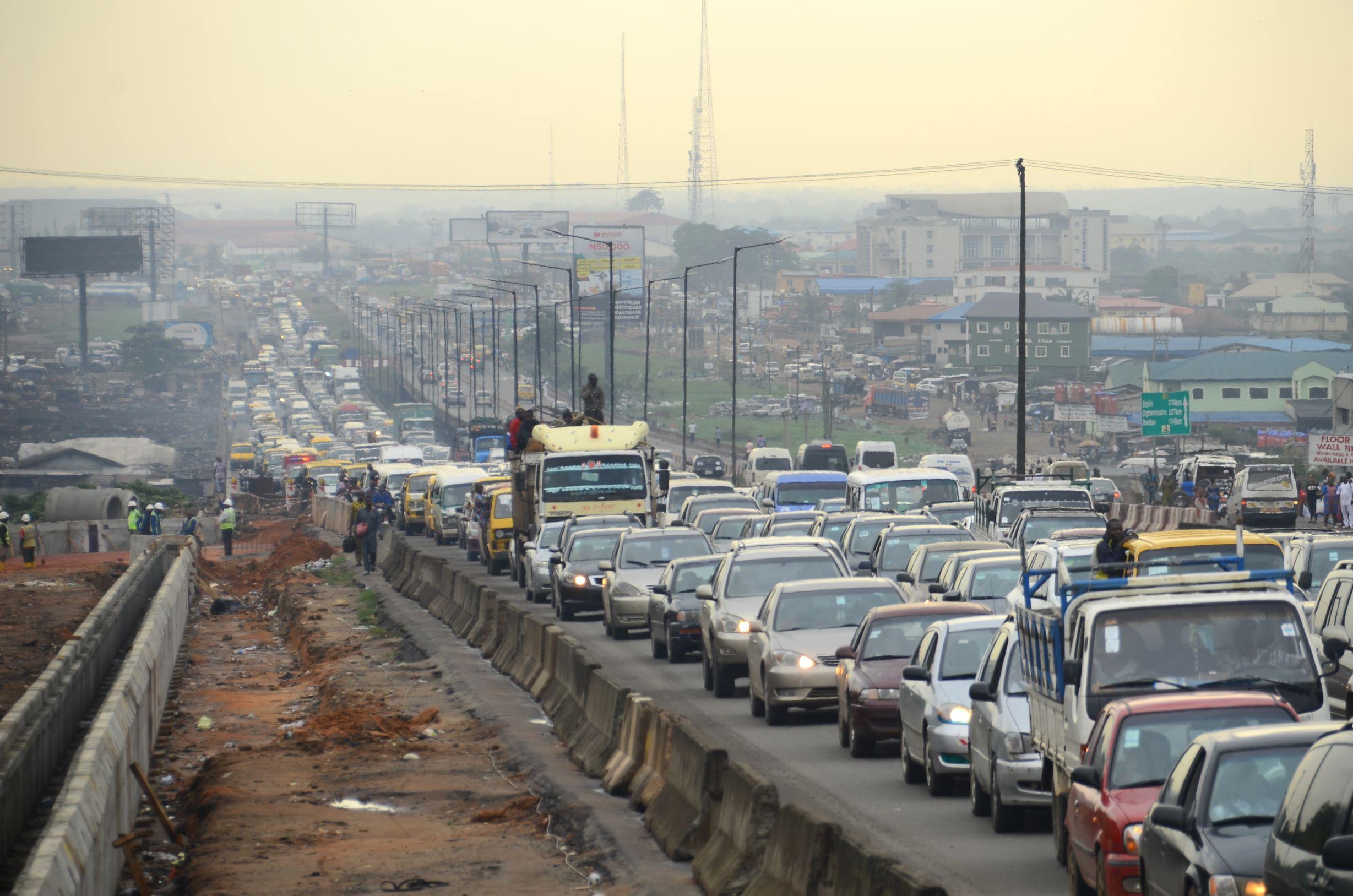 Lagos n'a pas de métro et les embouteillages durent des heures [NurPhoto via AFP - Olukayode Jaiyeola]