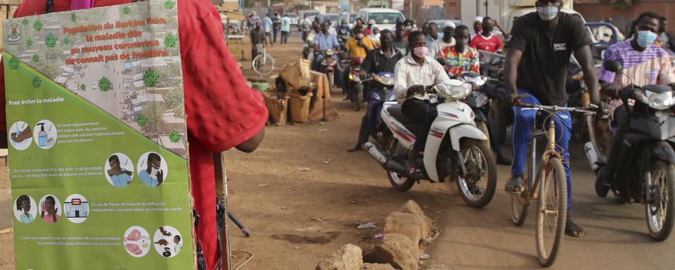 Les craintes sont particulièrement élevées en Afrique subsaharienne (ici,à Ouagadougou au Burkina Faso). [EPA/Keystone - STR]