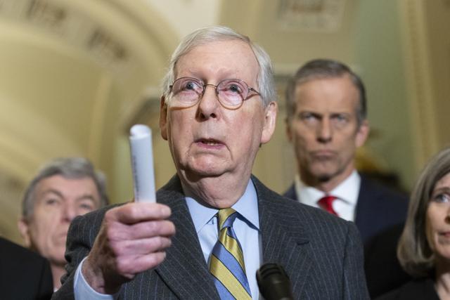 Le leader républicain du Sénat Mitch McConnell [Keystone/EPA - Michael Reynodls]