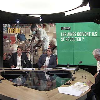 Débat entre Anna Golisciano, Christophe Büla et Jean-Charles Estoppey. [RTS - RTS]