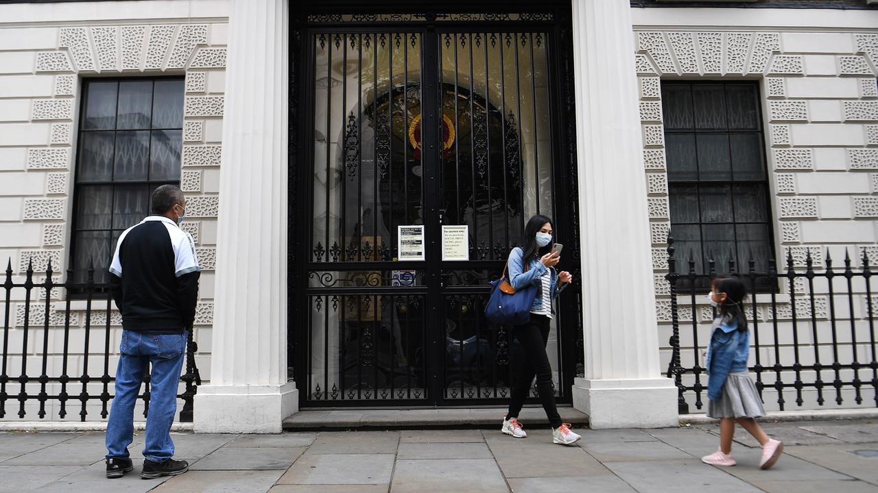 L'ambassade chinoise à Londres. [EPA/Keystone - Andy Rain]