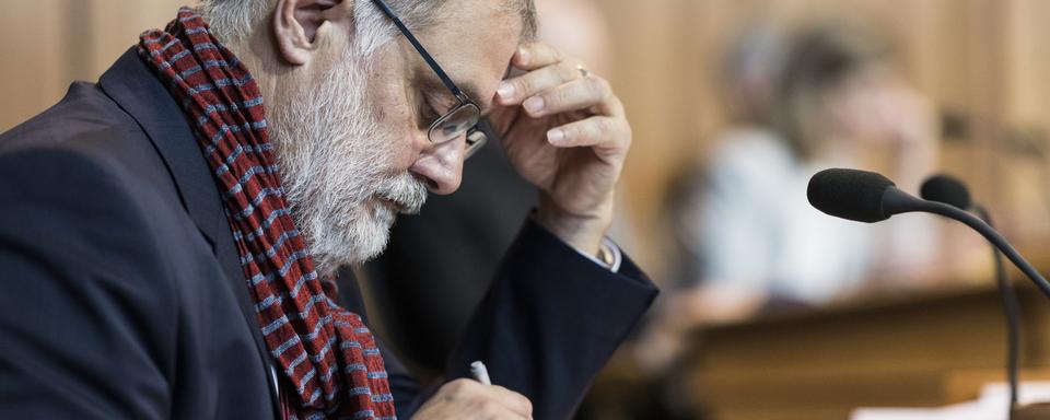 Carlo Sommaruga, président de l'ASLOCA Suisse, Berne, le 3 mars 2020. [Keystone - Alessandro della Valle]