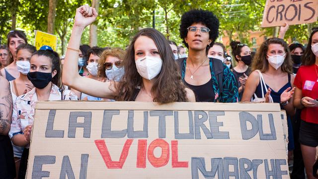 La manifestation contre certains nouveaux ministres français à Toulouse, 10.07.2020. [Hans Lucas/AFP - Patricia Huchot-Boissier]