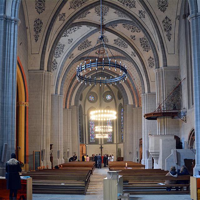 Intérieur de l'Eglise Saint-François à Lausanne. [CC BY-SA 4.0 Wiki Commons - Andreas Faessler]