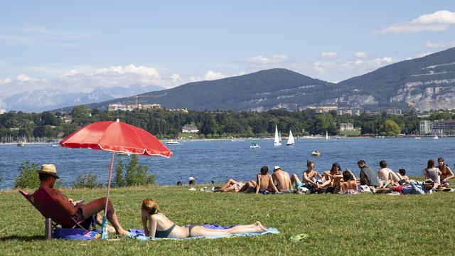 Le canton de Genève a été placé sous degré de danger 3 face à la canicule. [Keystone - Salvatore Di Nolfi]