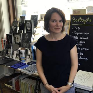 Catherine Kohler, patronne de la librairie Bostryche à Bienne. [RTS - Alain Arnaud]