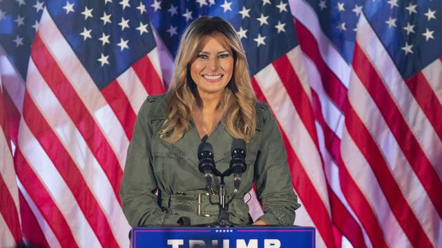 First lady Melania Trump speaks during a campaign rally on Tuesday, Oct. 27, 2020, in Atglen, Pa. (AP Photo/Laurence Kesterson). [AP Photo/Keystone - Laurence Kesterson]