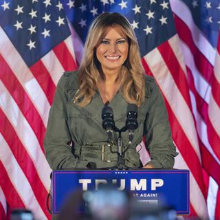 First lady Melania Trump speaks during a campaign rally on Tuesday, Oct. 27, 2020, in Atglen, Pa. (AP Photo/Laurence Kesterson). [AP Photo/Keystone - Laurence Kesterson]
