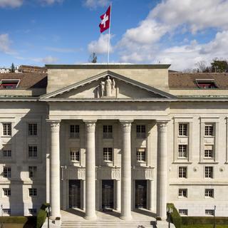Le bâtiment du Tribunal fédéral à Lausanne, photographié le 18 mars 2019 (image d'illustration). [Keystone - Laurent Gillieron]