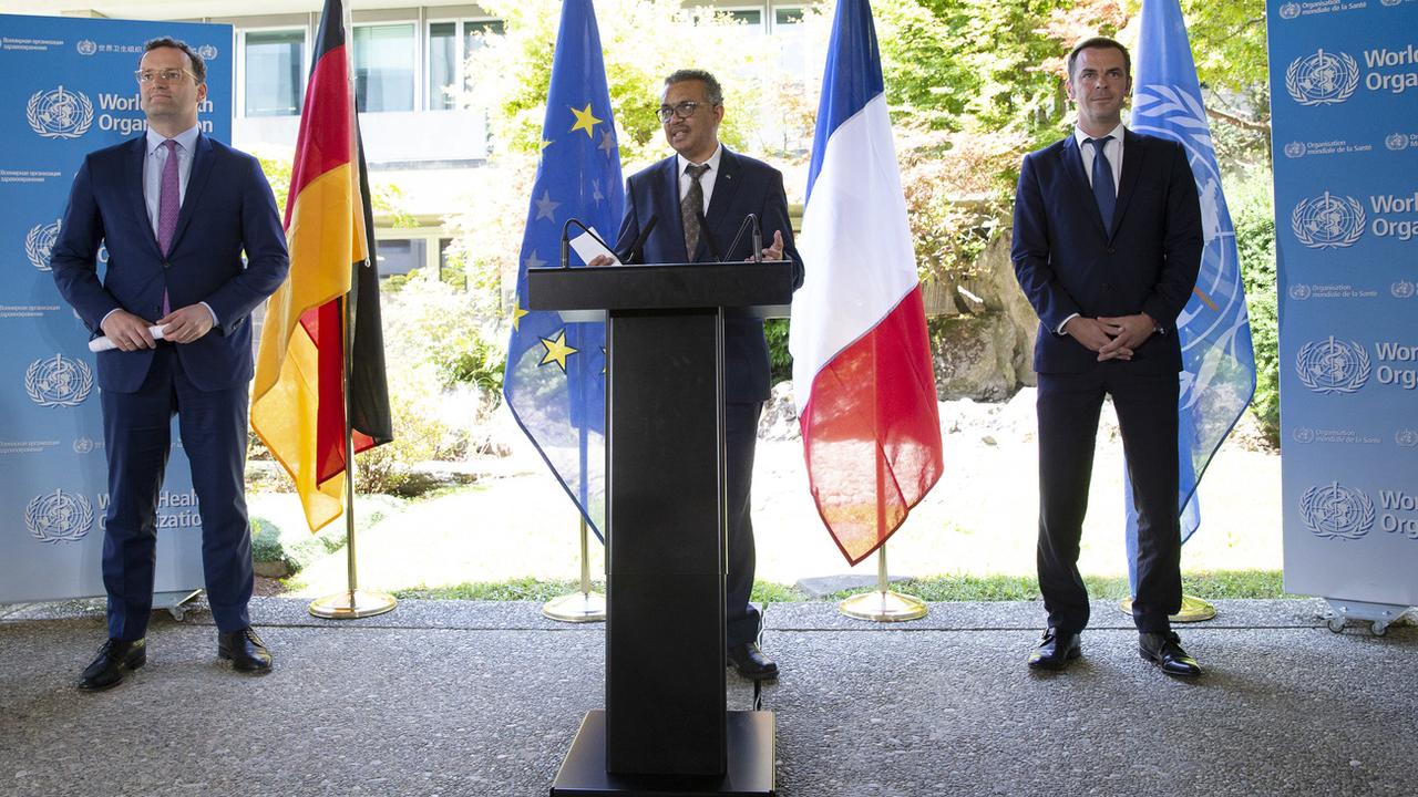 L'Allemagne et la France vont aider financièrement l'OMS. [Keystone - Salvatore Di Nolfi]