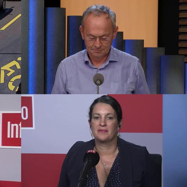 Delphine Klopfenstein Broggini, conseillère nationale (Verte/GE), Patrick Rérat, professeur de géographie des mobilités à l’Université de Lausanne, et Olivier Français, conseiller aux Etats libéral-radical vaudois. [RTS]