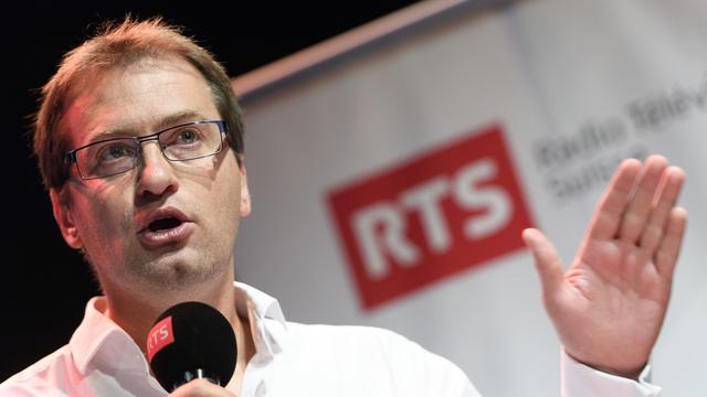 Laurent Caspary, rédacteur en chef de l'actualité radio à la Radio Télévision Suisse (RTS). [Keystone - Laurent Gillieron]