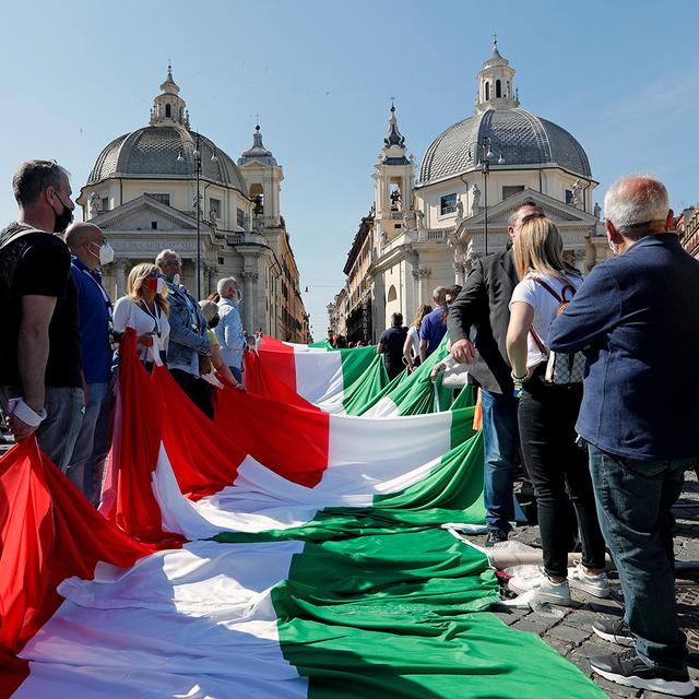 Manifestation de l'opposition contre le gouvernement de Giuseppe Conte à Rome, 02.06.2020. [Reuters - Remo Casilli]