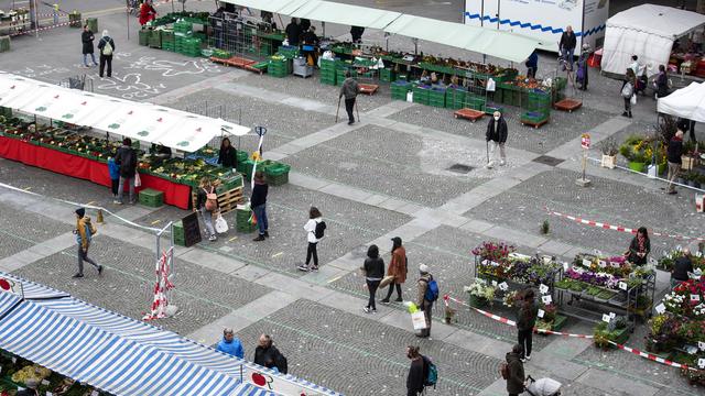 Le marché de Zurich. [Keystone - Alexandra Wey]