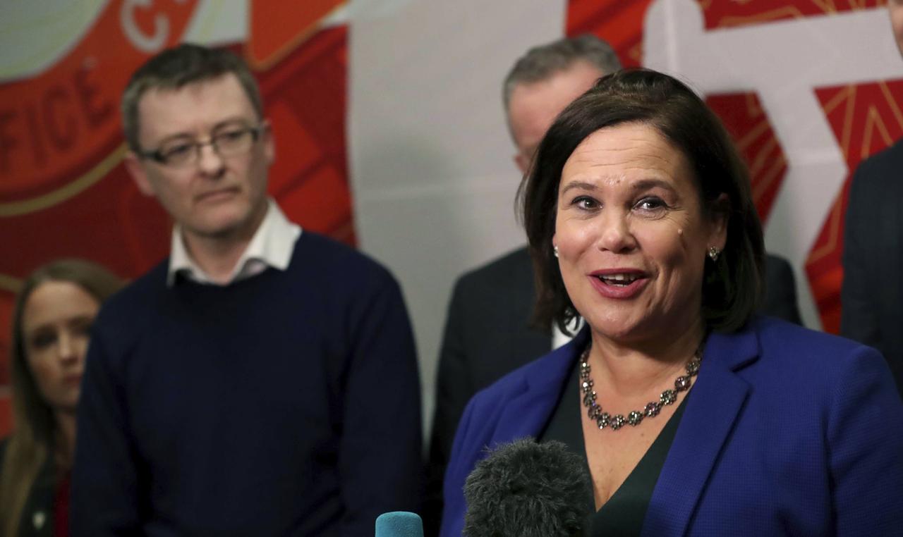 La cheffe du Sinn Fein, Mary Lou McDonald. [Keystone/AP - Niall Carson]