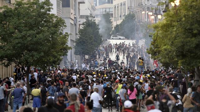 Une manifestation anti-gouvernementale au Liban. [EPA/Keystone - Wael Hamzeh]