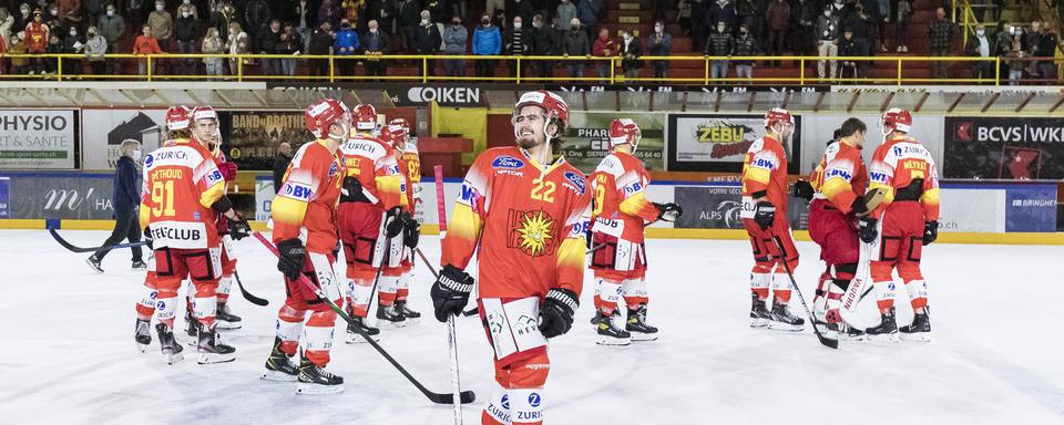 Le HC Sierre est en quarantaine jusqu'au 30 octobre. [Keystone - Cyril Zingaro]