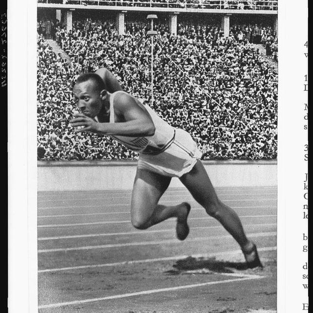 Jessie Owens Jeux Olympiques de Berlin 1936 [Bibliothèque du Congrès Washington D.C. – Lot 2731]