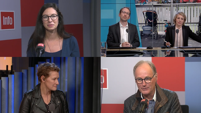 Débat entre Céline Vara, Marie-France Roth Pasquier et Yves Nidegger. [RTS]