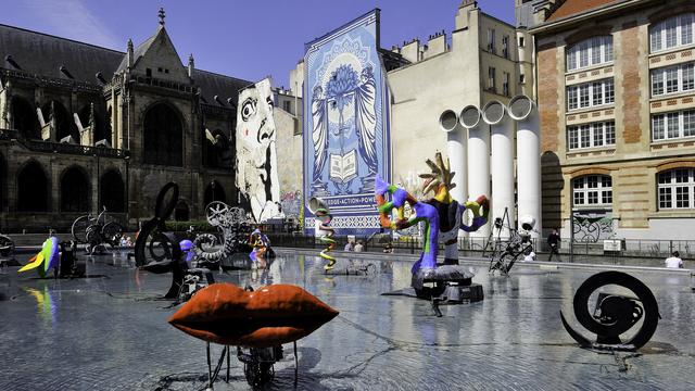 La fontaine Stravinsky de Jean Tinguely à Paris. [Only France via AFP]