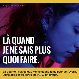 Image de la campagne nationale de Pro Juventute "Là pour toi, nuit et jour". [Pro Juventute]