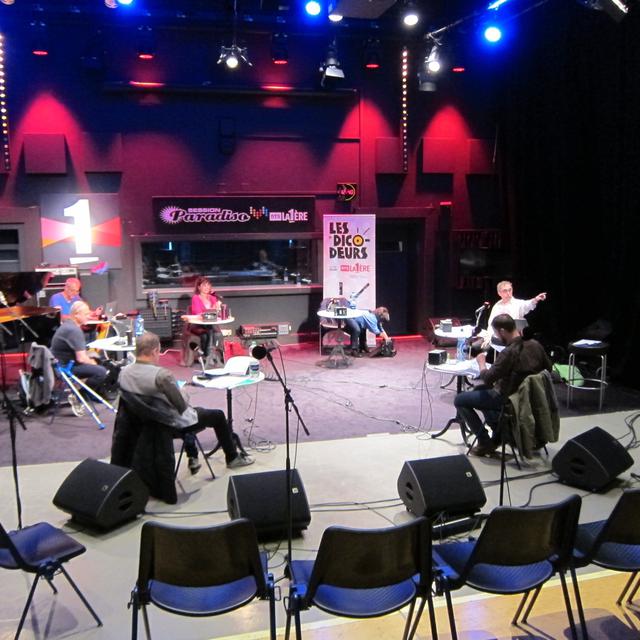Les Dicodeurs au Studio 15 de la RTS à Lausanne. [RTS]