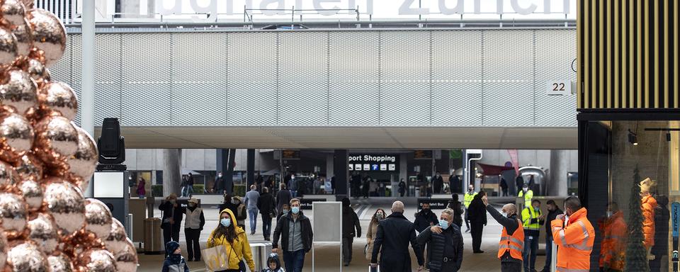 L'Aéroport de Zurich toujours dans le rouge en cette fin d'année 2020. [Keystone - Alexandra Wey]