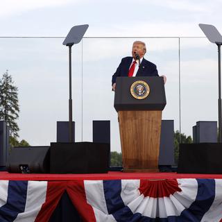 Donald Trump lors du discours du 4 juillet. [Keystone - AP Photo/Patrick Semansky]