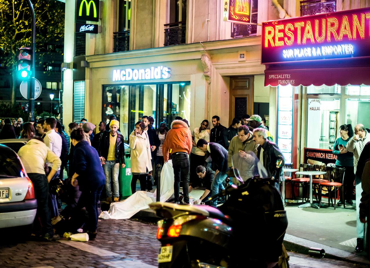 La terrasse d'un café attaqué le 13 novembre 2015. [AFP - Anthony Dorfmann]