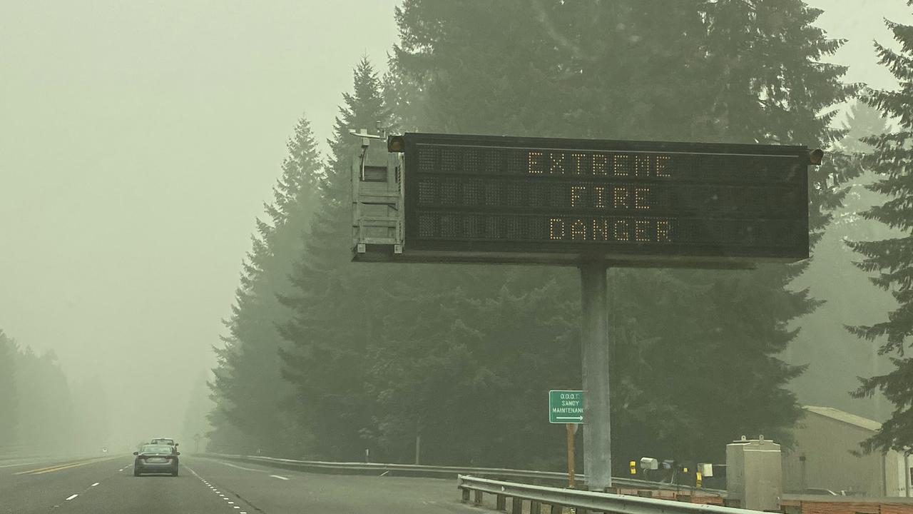 Les particules fines des incendies de l'Oregon sont arrivées jusqu'en Suisse. [AP - Rachel La Corte]