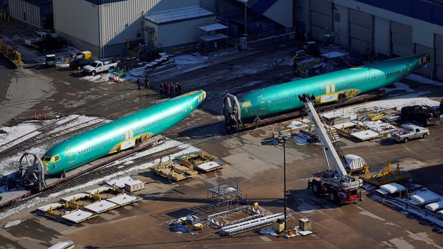 Des fuselages du Boeing 737 MAX sont entreposés à Wichita au Kansas dans l'attente d'être équipés. [Nick Oxford]