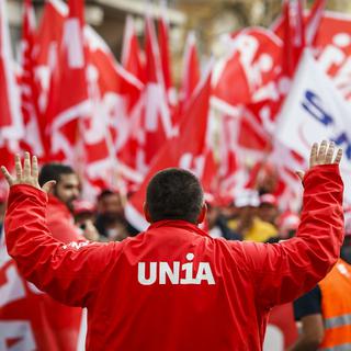 Syndicat en Suisse: Quelles sont les personnes qui sʹengagent professionnellement dans les syndicats en Suisse? [Keystone - Valentin Flauraud]