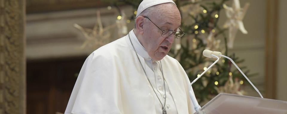 Dans son message de Noël, le Pape transmet ses espérances pour 2021. [Vatican Media via AP/ Keystone]