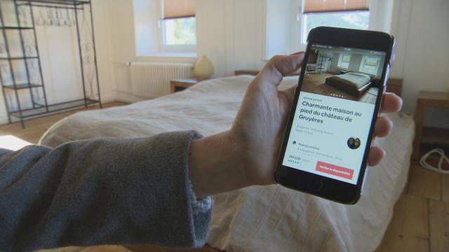 Une offre Airbnb dans le canton de Fribourg. [RTS - DR]