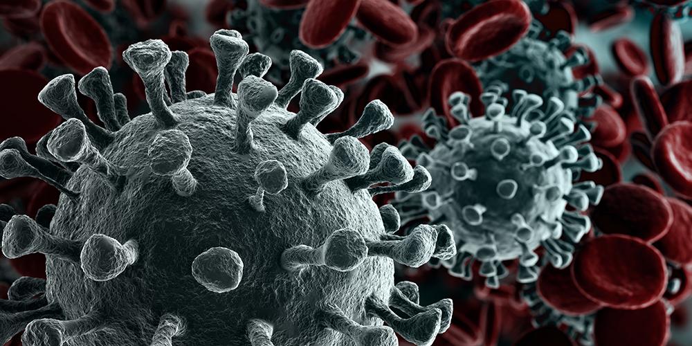 Rendu en 3D d'une image microscopique du Coronavirus SARS-CoV-2. [UniBas - Creativeneko | 123rf]