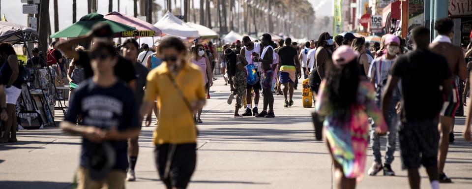 Le nombre de cas continue d'exploser depuis plusieurs semaines en Californie. [EPA/Keystone - Etienne Laurent]