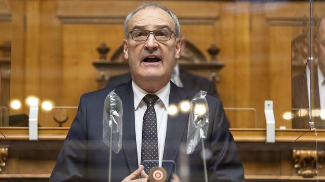 Guy Parmelin présidera la Confédération helvétique pour la première fois en 2021. [Keystone - Peter Schneider]