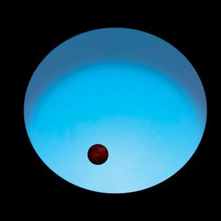 WASP-189b est une exoplanète en orbite autour d’une étoile hors de notre Système solaire, appelée HD 133112. Plus grosse et plus chaude que notre Soleil, l’étoile émet une lumière bleutée.
Unige 2020 [Unige 2020]