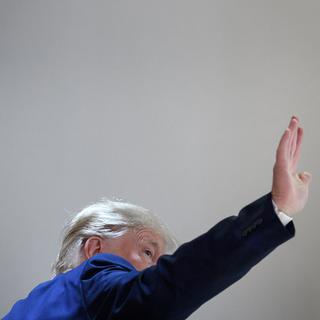 Donald Trump durant l'édition 2020 du WEF. [AFP - Fabrice Coffrini]