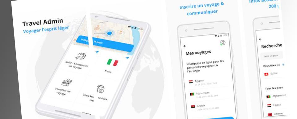 L'application "Travel Admin" du DFAE. [play.google.com]