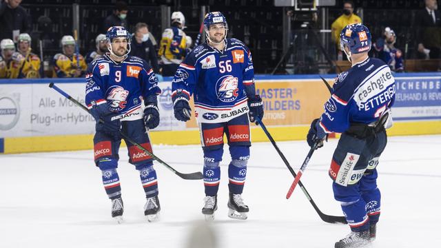 Les Zurich Lions affrontent Zoug ce soir, 25 avril 2021. [Keystone - Ennio Leanza]