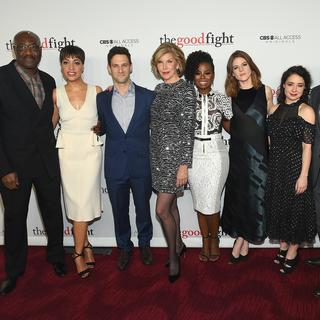 Les actrices et acteurs de "The Good Fight" le 8 février 2017 à New York. [AFP - Ben Gabbe]
