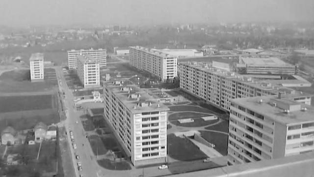 La cité satellite de Meyrin en 1966. [RTS]