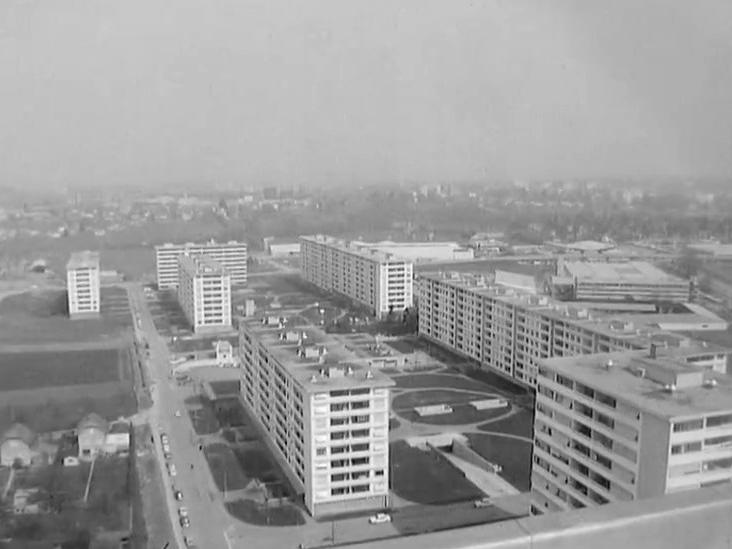 La cité satellite de Meyrin en 1966. [RTS]