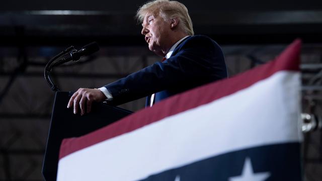 Le président américain Donald Trump lors d'un rallye à Las Vegas, le 13 septembre 2020. [AFP - Brendan Smialowski]