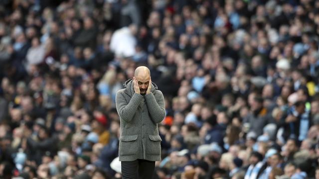 Une mauvaise nouvelle pour Pep Guardiola et les supporters de Manchester City. [AP - Jon Super]