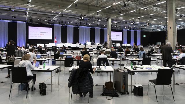 Les Chambres fédérales siégeront à nouveau à BernExpo pour la session d'été. [Keystone - Peter Klaunzer]