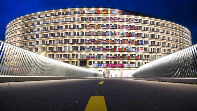 Le Vortex, à Chavannes-près-Renens, était le village olympique des JOJ. [Keystone - Jean-Christophe Bott]